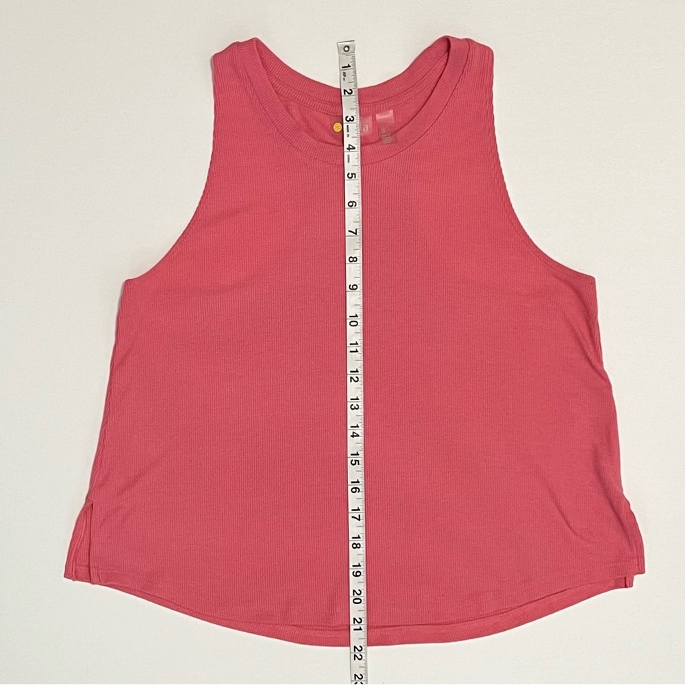 3/$30 Zella Splits Ribbed Racerback Tank Top Pink S/Small Relaxed Fit Workout - Picture 10 of 12